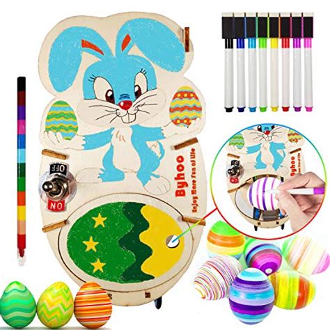 Byhoo Easter Bunny Egg Spinner Eggs Decorator Kit Spin Machine With 8