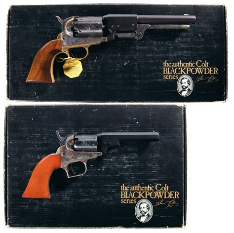 Two Colt Black Powder Revolvers A Colt First Model Dragoon Black Powder Series Revolver With Box