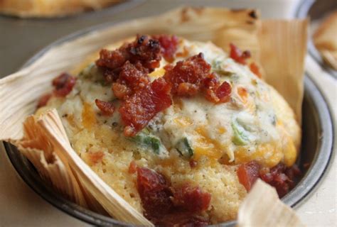 Cornbread Tamale Bites With Jalapeno Cheese And Bacon Created By