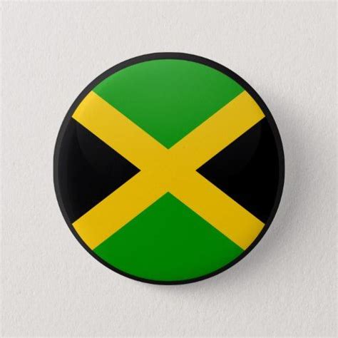 Jamaica Quality Flag Circle Pinback Button In 2021