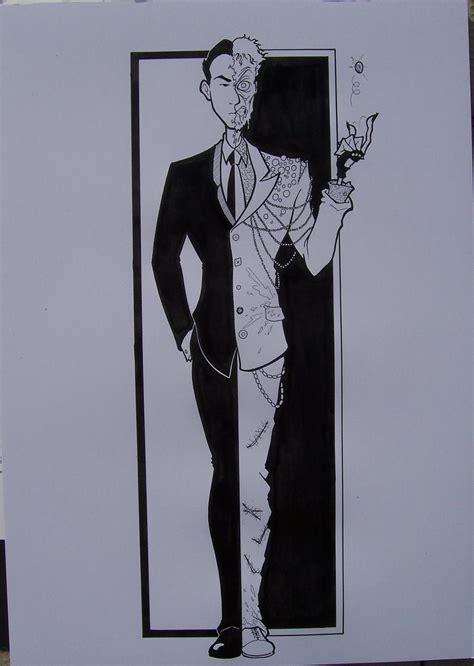 Two Face Black And White By Bevismusson On Deviantart