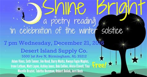 Live Your Poem Shine Bright A Poetry Reading In Celebration Of The
