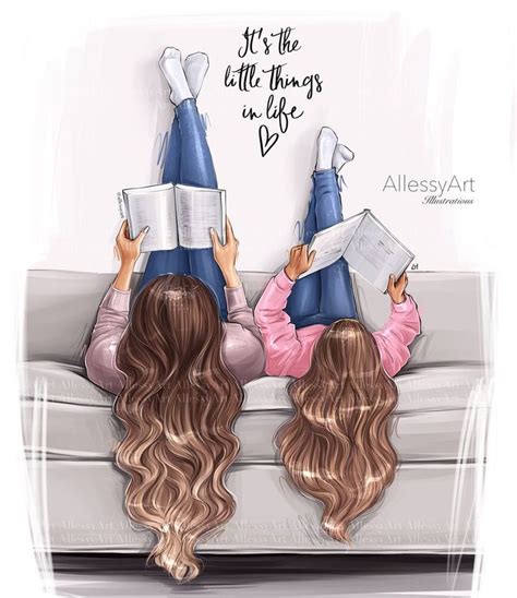 mother and daughter life instant download fashion illustration etsy mother and daughter