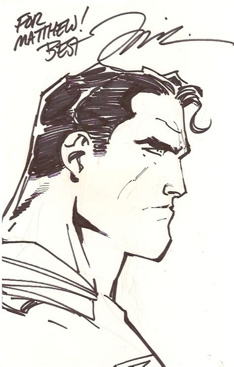 Superman Sketch By Jim Lee In Matthew Ps Superman Sketches Comic Art