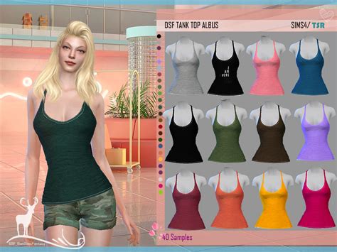 The Sims Resource Dsf Tank Top Albus Sims 4 Sims 4 Clothing