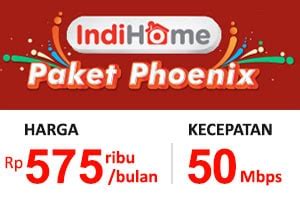Indihome pertama hadir pada tahun 2015, menggantikan layanan sebelumnya yaitu speedy. IndiHome Paket Phoenix 50 Mbps (Internet + Telepon ...