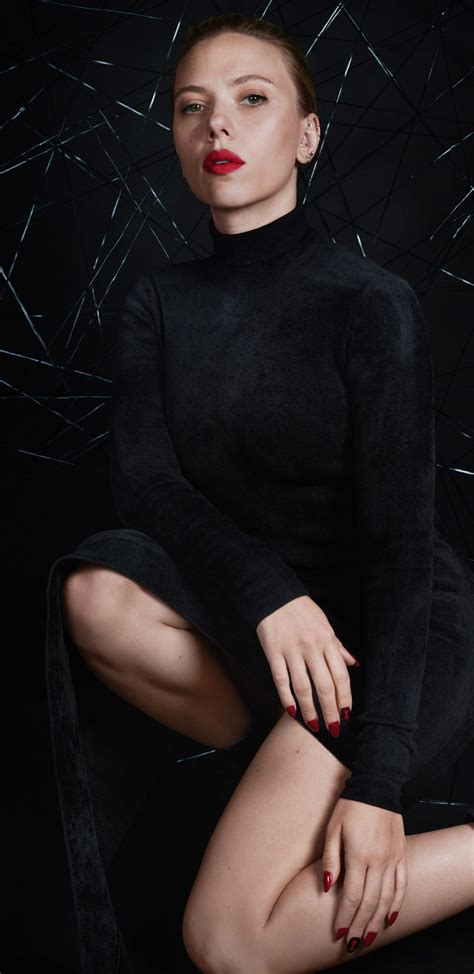 1440x2960 Scarlett Johansson In Black Dress Samsung Galaxy Note 98 S9