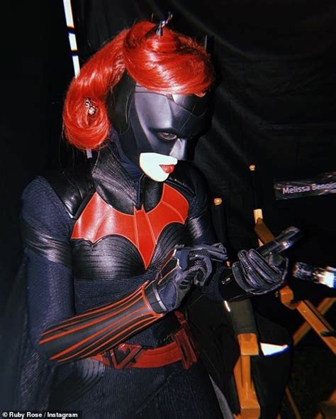 ruby rose shares fun throwback snap dressed as batwoman on set after her debut in arrow