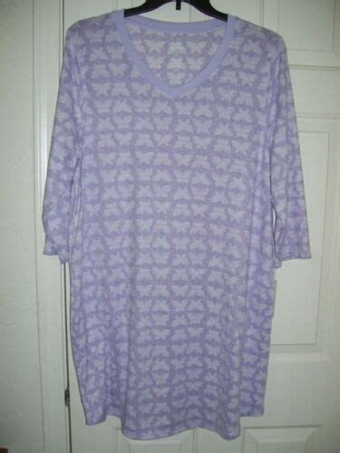 Croft And Barrow Xlarge Purple Butterfly Extra Soft Nightgown Pockets Nwt Ebay