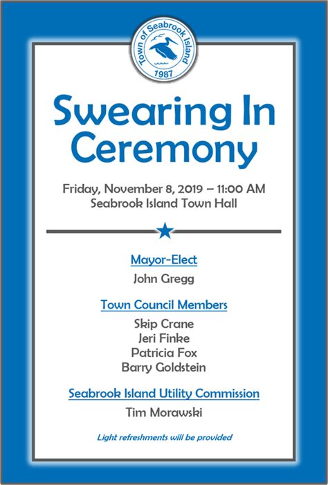 town to hold swearing in ceremony for mayor elect john gregg and newly elected town officials on