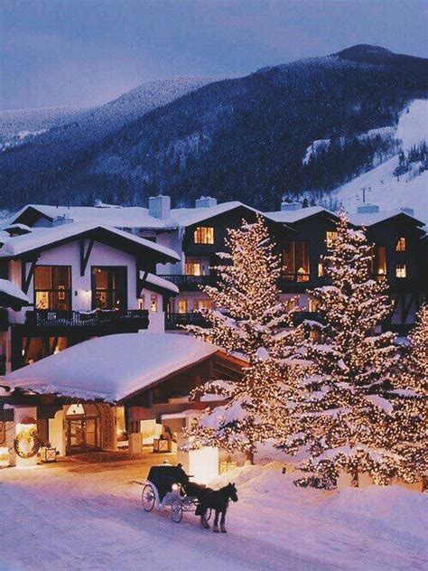 Christmastime In Vail Colorado Usa Winter Landscape Photography