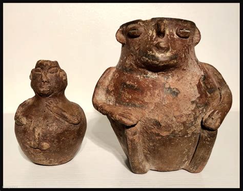 arte primitivo two pre columbian ceramic effigy vessels from the south central andes of