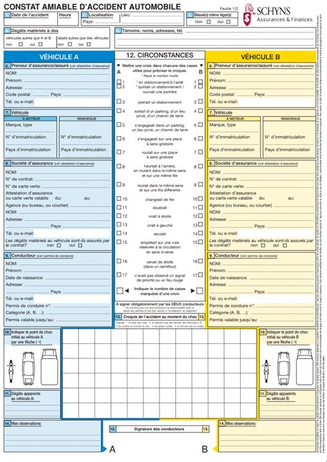 Le Constat Amiable Décortiqué Schyns Assurances And Finances