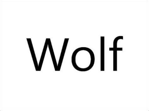 How To Pronounce Wolf YouTube