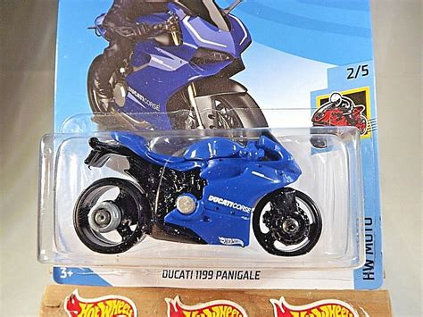 2019 Hot Wheels 58250 Hw Motto 25 Ducati 1199 Panigale Blue Wblack
