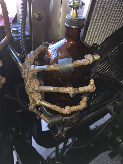 Welded Up A Skeleton Hand Bracket Javex Bottle Radiator Overflow