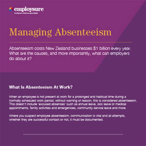 What Is Absenteeism At Work Employers Guide Employsure Blog