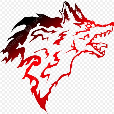 Gambar Logo Serigala Setan Untuk Tim Esports Lambang Label Merek Png