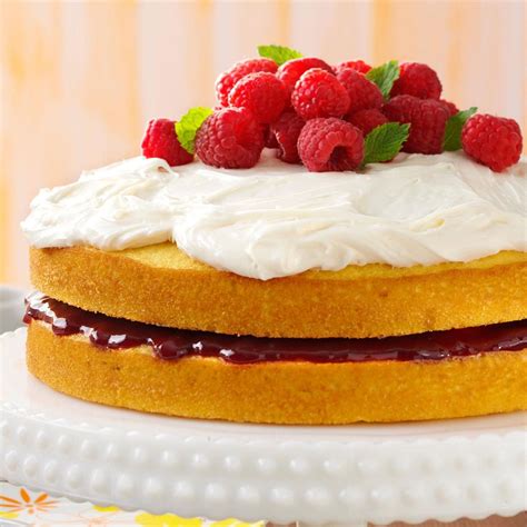 Lemon Raspberry Filled Cake Recipe How To Make It