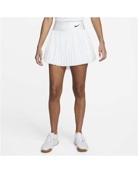 nike court dri fit advantage pleated tennis skirt white lyst