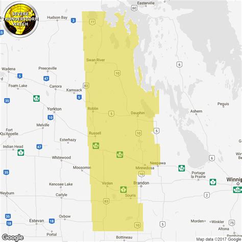 It is sent out to a designated area to let people know that there is currently a severe weather threat. Severe Thunderstorm Watch Issued