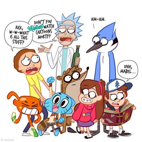 Cartoon Mashup Rrickandmorty