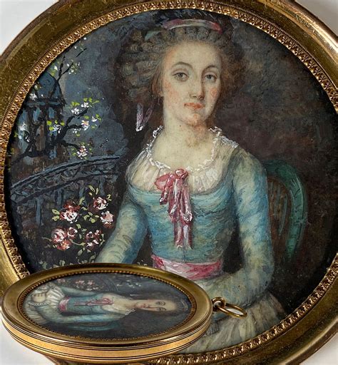 Antique Portraits Miniature Portraits French Revolution Flower Display Old Paintings