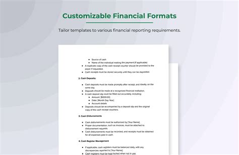 Finance Cash Handling Policy Template In Word PDF Google Docs
