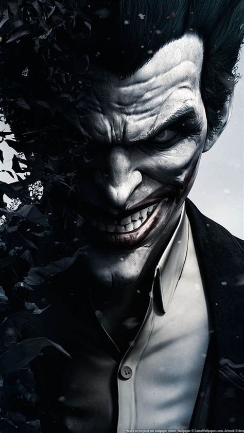 Download Hd Batman Arkham Origins Joker Smile And Bats Wallpaper