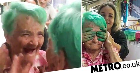 Granny 80 Finally Colours Her After Not Being Allowed Her Whole Life