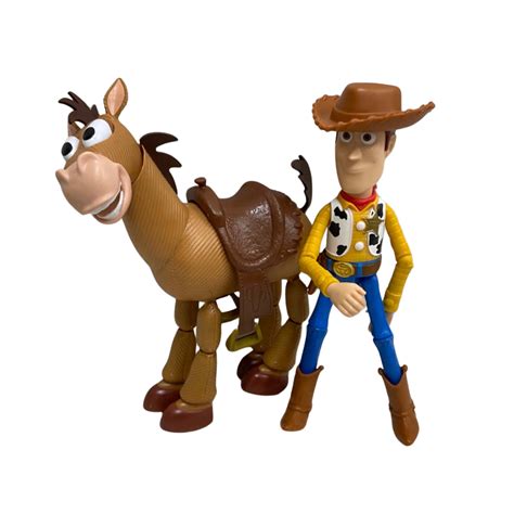Disney Pixar Toy Story 4 Woody And Bullseye Action Figure Toy Original