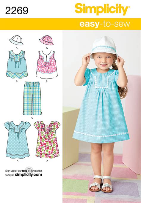 Simplicity 2269 Childs Easy To Sew Dresses