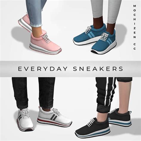 Everyday Sneakers Male Vers Mochizen Cc Sims 4 Cc Shoes Sims 4 Cc