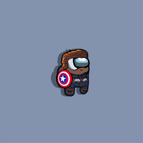 1080x1080 Among Us Captain America Minimal 4k 1080x1080 Resolution