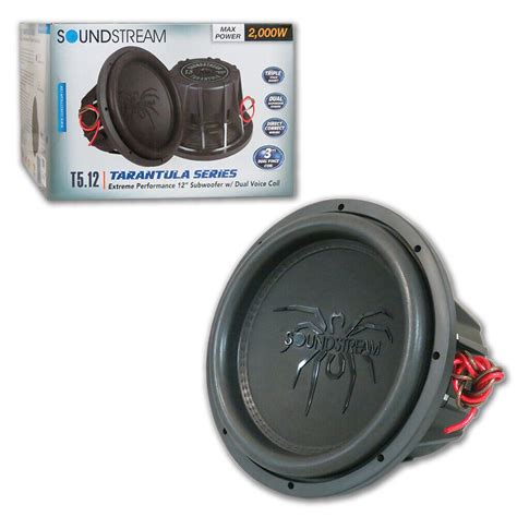 Soundstream T5124 12 Tarantula Series Car Audio Dual 4 Ohm Subwoofer