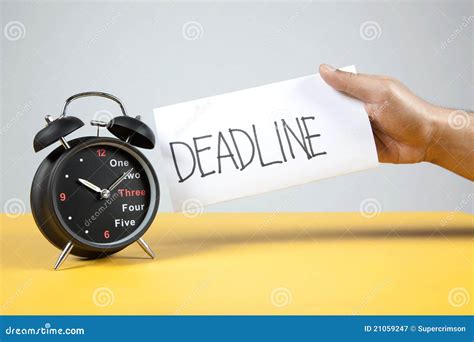 Alarm Clock And Deadline Stock Image Image Of Business 21059247