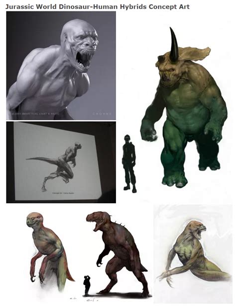 Jurassic Park Concept Art Shows Raptor Human Hybrid Quirkybyte