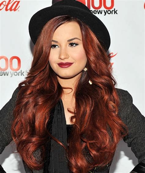 Demi Lovatos Hair Evolution Hair Color Auburn Hair Color Burgundy