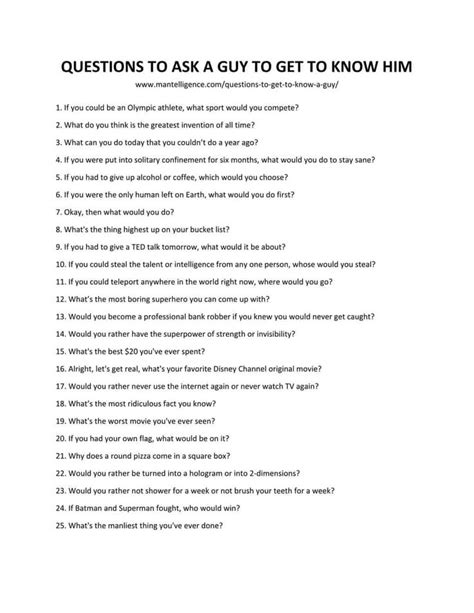 121 questions to get to know a guy interesting funny random fun questions to ask getting