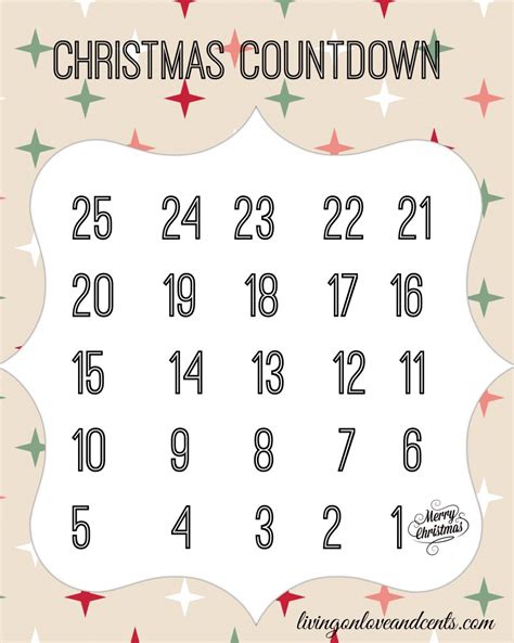 Printable Christmas Calendar
