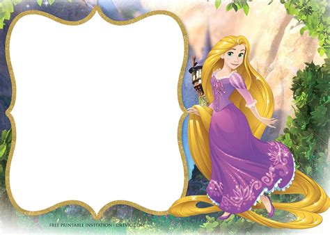 Download Free Printable Princess Rapunzel Invitation Templates Tangled