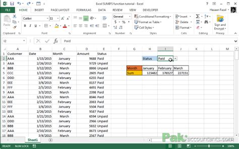 Excel Sumifs Function Summing Up Invoices Based On Multiple Criteria