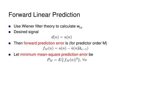 Ppt Linear Prediction Powerpoint Presentation Free Download Id3179316