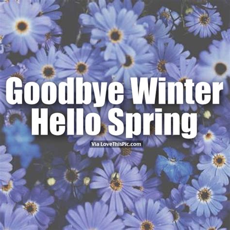 Goodbye Winter Hello Spring Pictures Photos And Images For Facebook