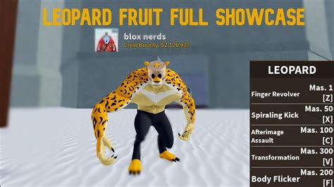 Leopard Fruit Showcase Blox Fruits Youtube