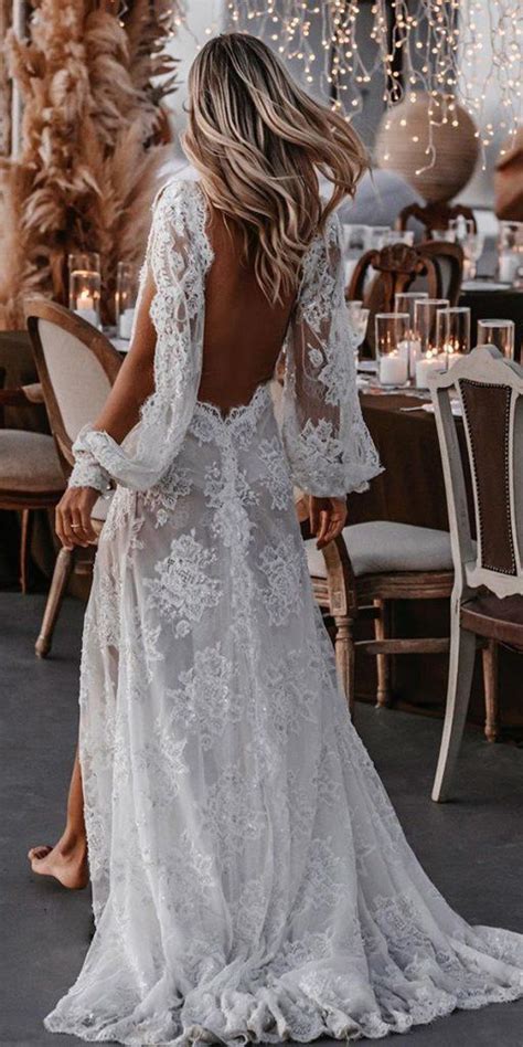 Lace Boho Wedding Dresses To Inspire You Wedding Dresses Guide
