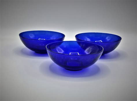 Cobalt Blue Glass Bowls Set Glass Designs