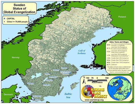 Met een landkaart aan de muur ligt de wereld aan je voeten. Sweden - WORLDMAP.ORG
