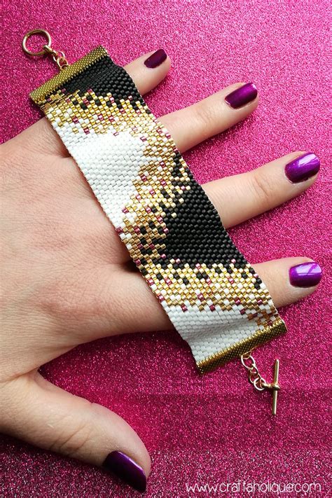 Jewelry Making And Beading Diy Peyote Bracelet Pattern Bangle Or With Clasp Bracelet Ika Kits