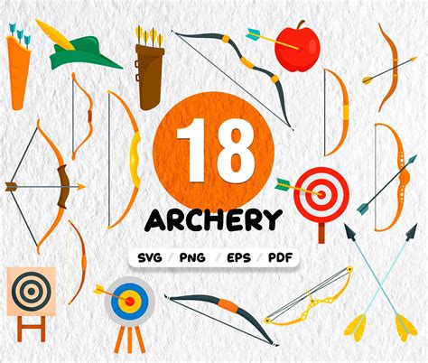 Archery Svgarchery Clipart Bow Svg Arrow Svg Archery Etsy